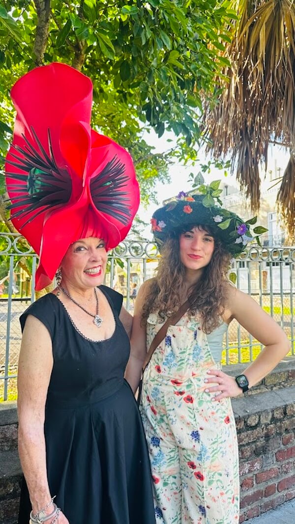 Poppy Tooker and her daughter at the concert and picnic in New Orleans