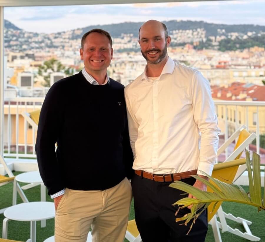 Brian Dunhill and colleague Cedric Bernier