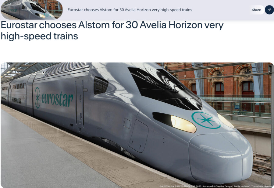 New trains for Eurostar