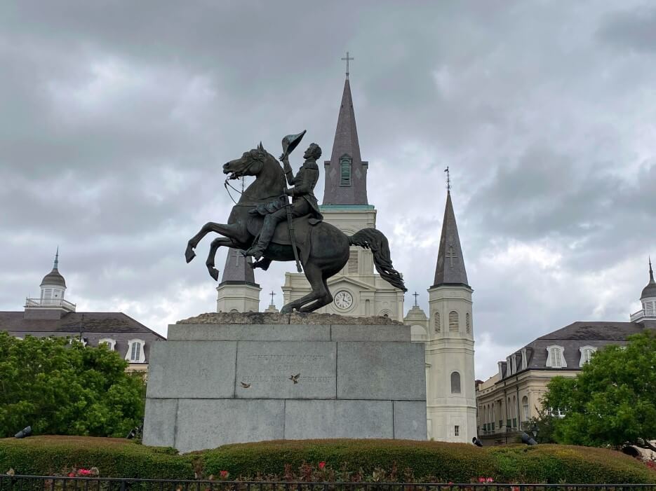 Photo of the statue in Jackson Square, New Orleans