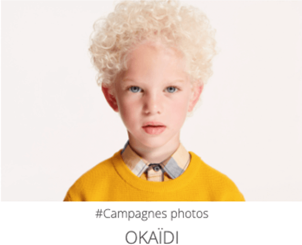 Modeling agency photo of a child model