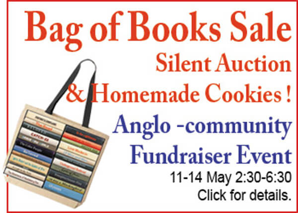 Poster advertising the Bag of Books sale