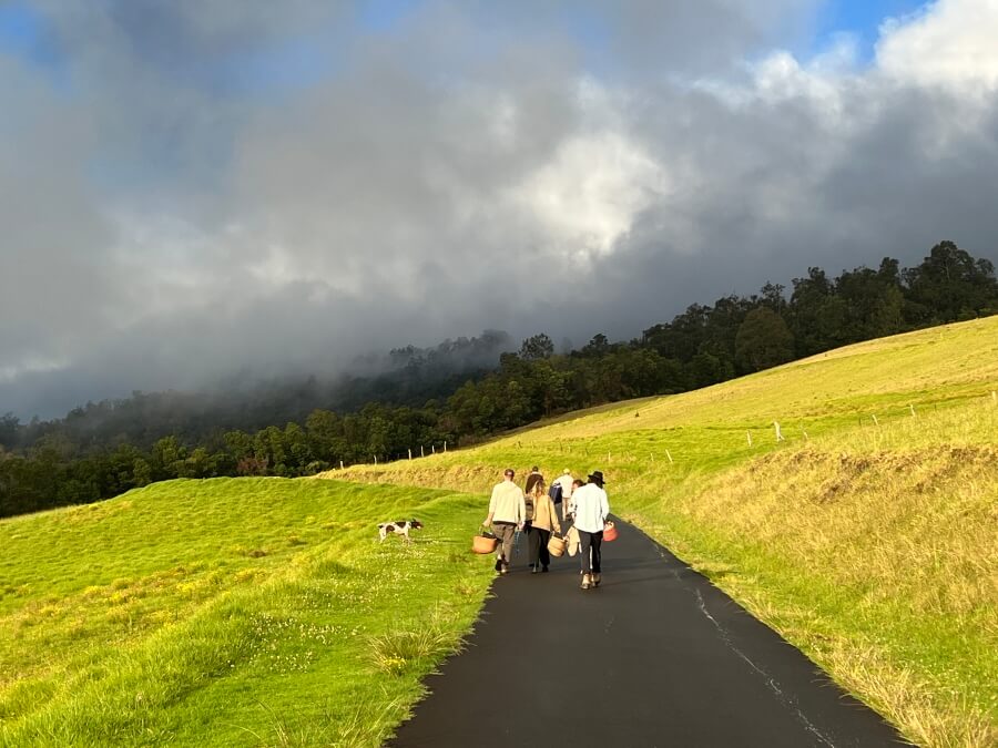 Hiking up to Poli Poli on Maui, Hawaii