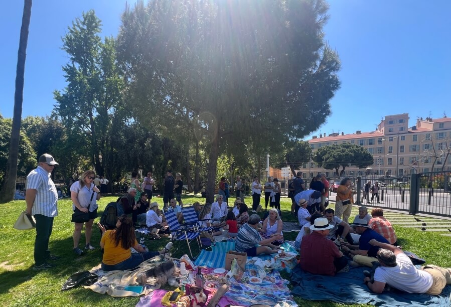 The May Day group in Nice