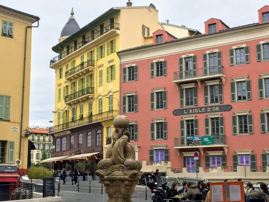 Photo of colorful buildings in Nice France
