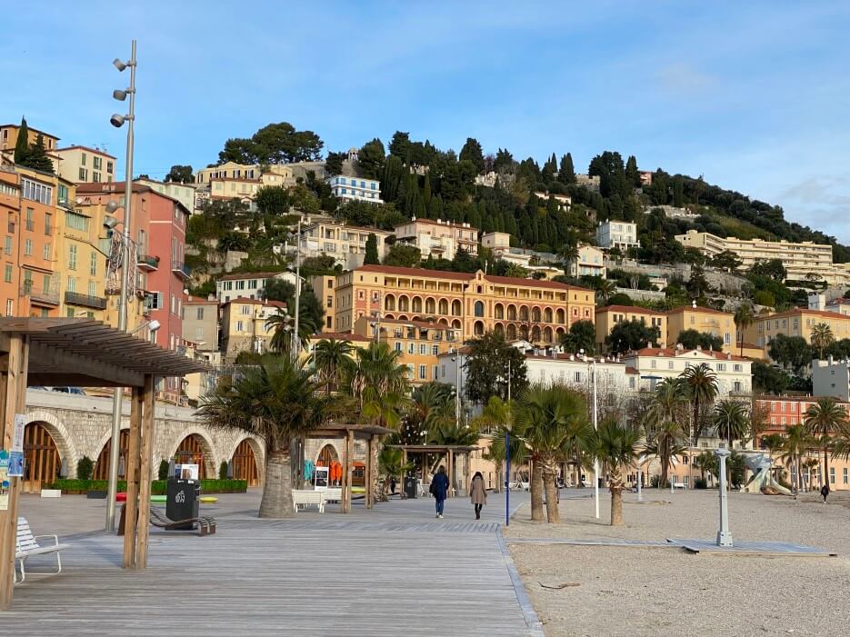 Photo of a view of a hill in Menton France