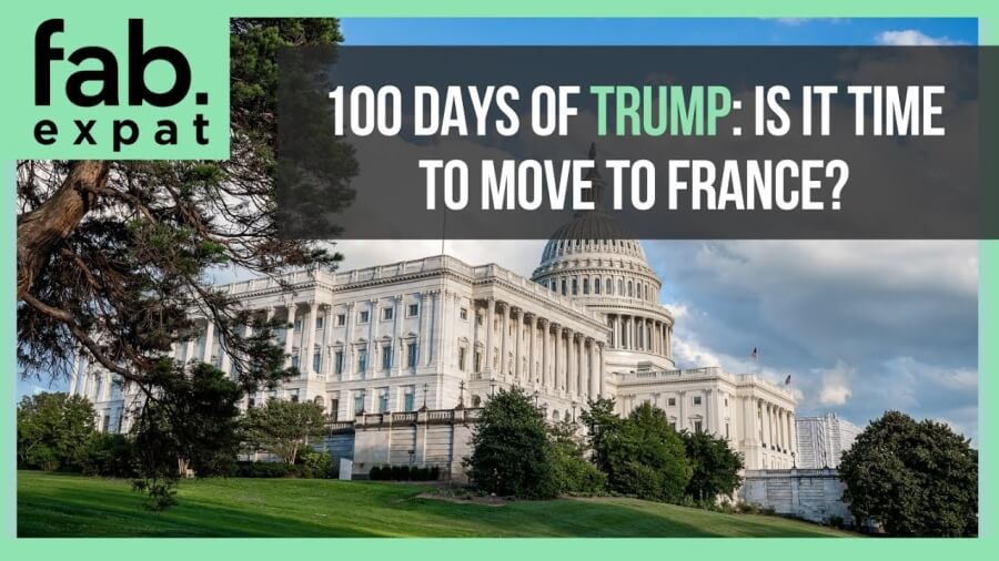 Meme for FAB Insurance 100 Days of Trump: Time to Move to France
