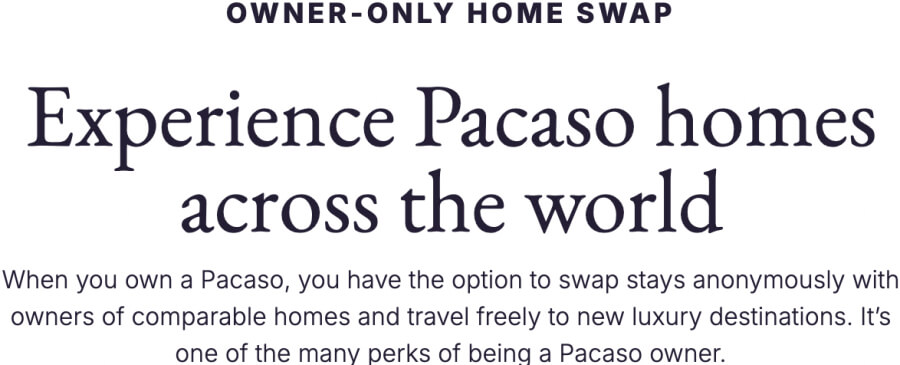 Pacaso's Global Home Swap program