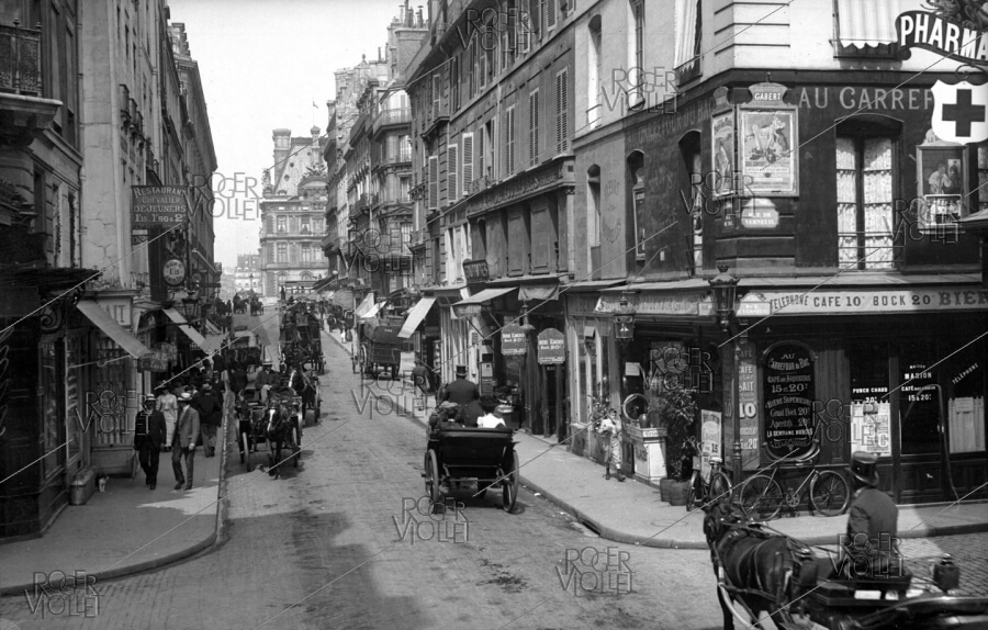 Vintage photo of rue du Bac in Paris