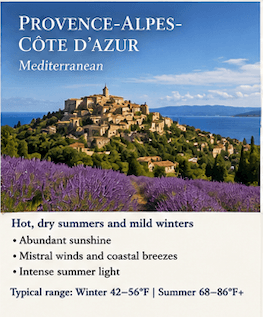 Meme of the climate in Provence Cote d'Azur