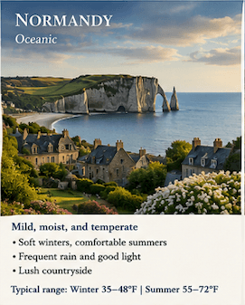 Meme of the climate in Normandy