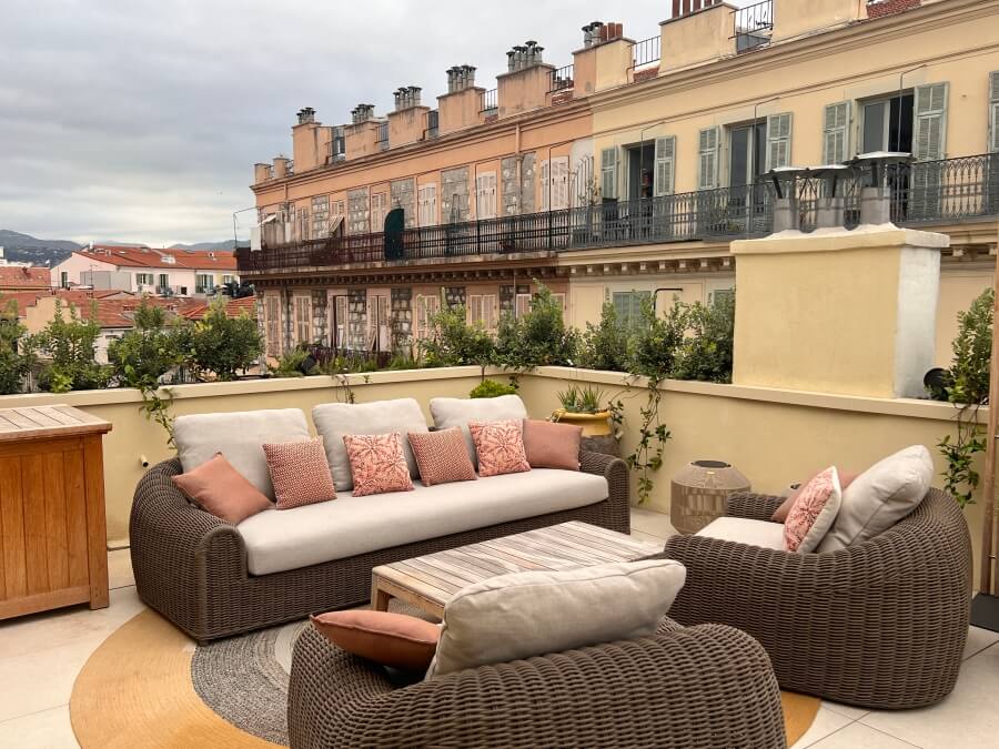 A nice terrace on an apartment in Nice, France