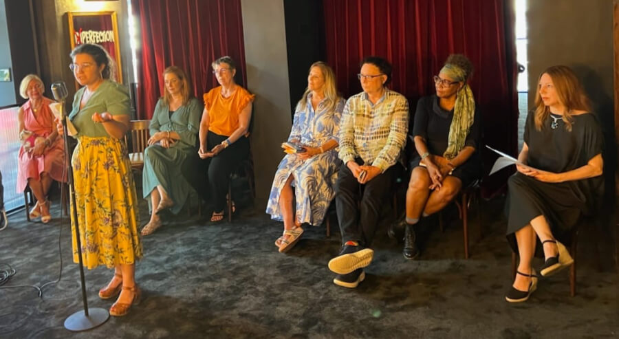 The authors onstage for Meet the Authors in Nice