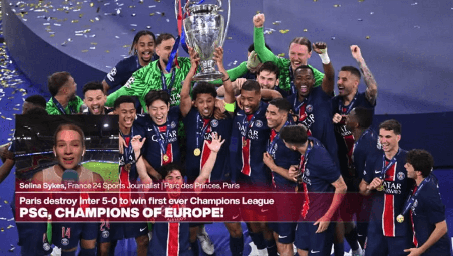 France 24's coverage of the PSG win