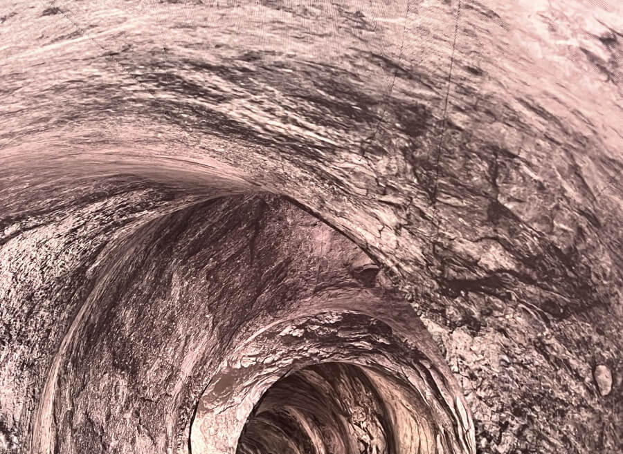Inside JR's La Caverne in Paris