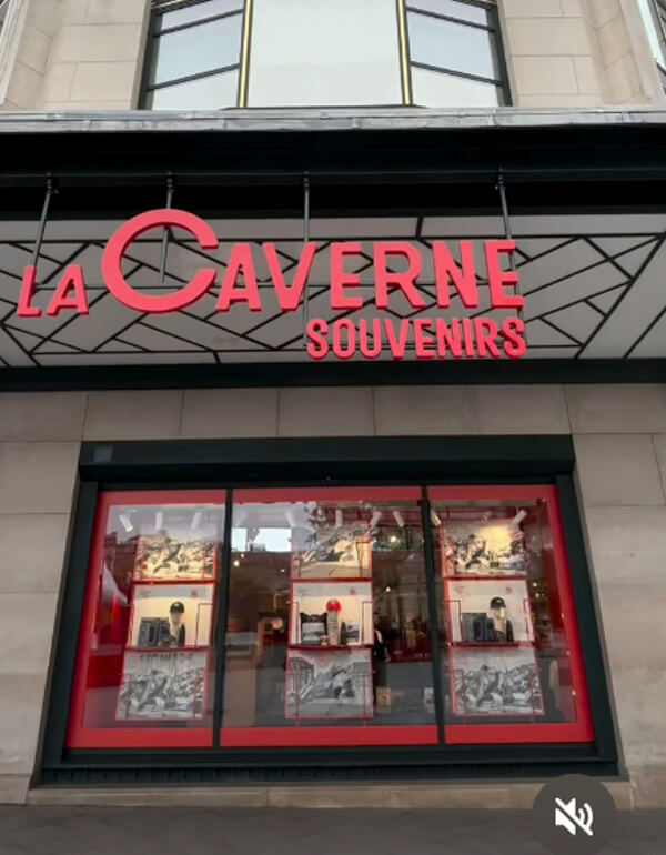 JR's La Caverne gift shop in Paris