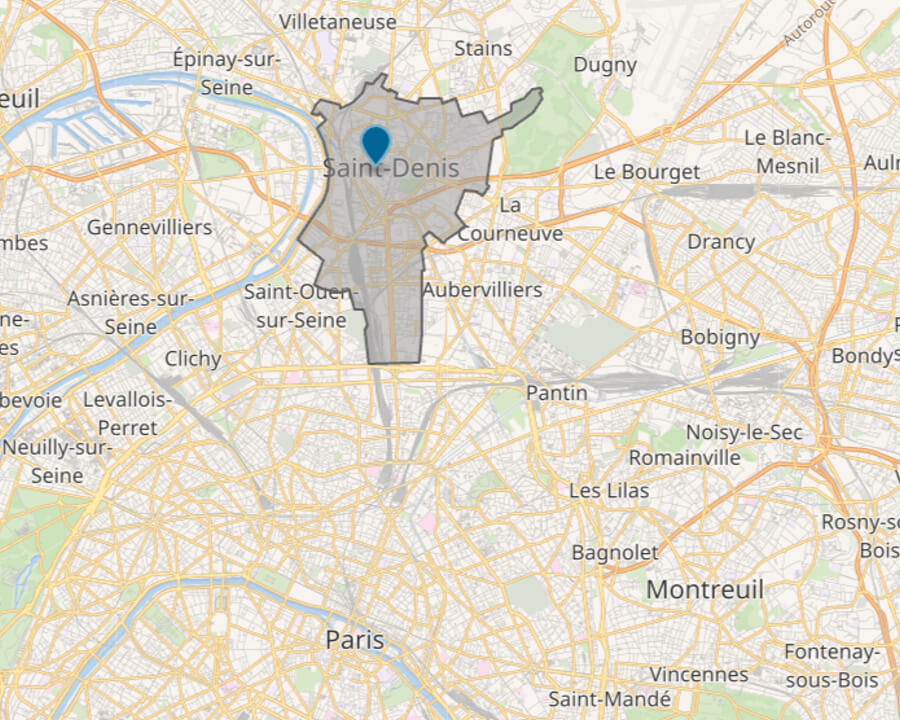 Map of the Streets of Saint-Denis