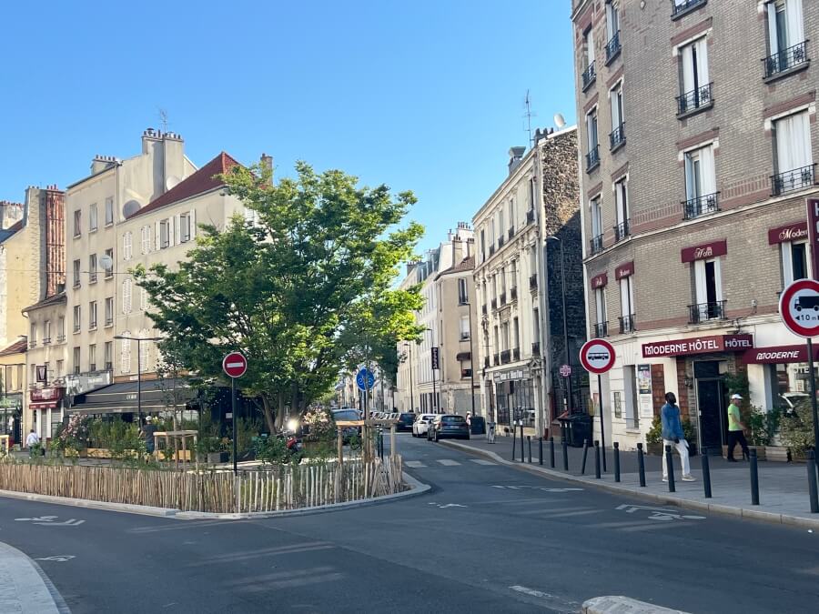 Street view in Saint-Denis near Paris