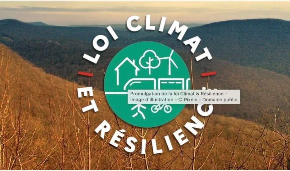 The logo/meme for the French climate and resilience law