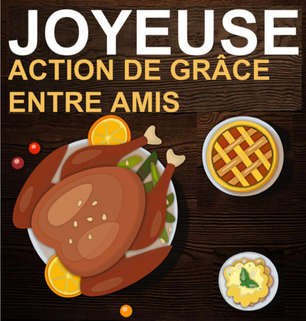 Meme for the Adrian Leeds Group's Thanksgiving dinner at Apres-Midi in Nice