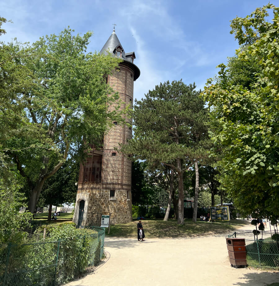 The tower in the Jardin d'Acclimation in Nice, France