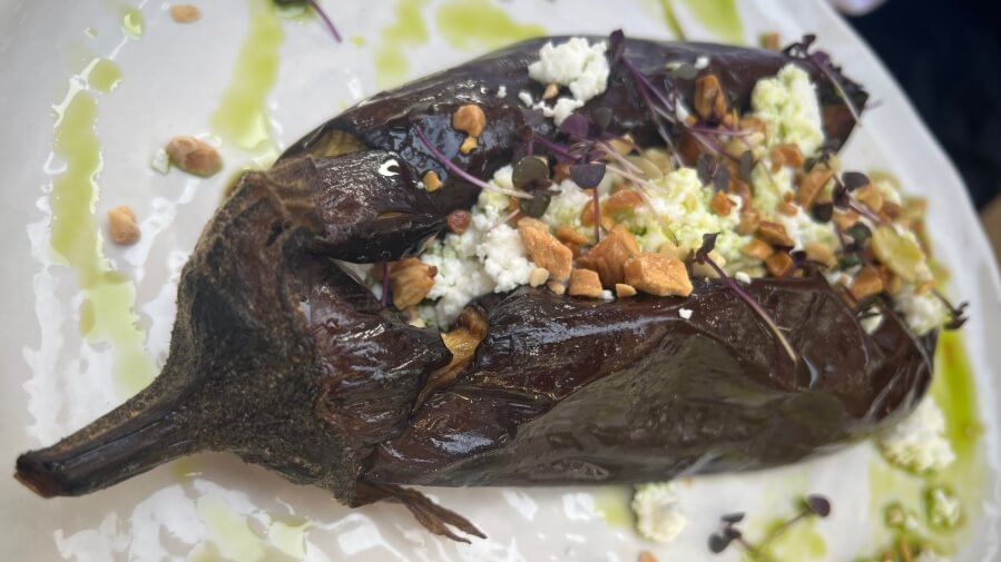 Roasted eggplant at Bocca Nissa