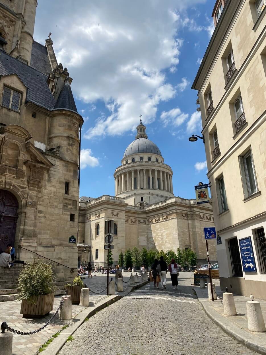 View of the Panthéon down the street