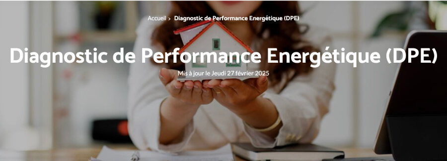 Graphic meme for the Diagnostic de Performance Énergétique" (DPE)