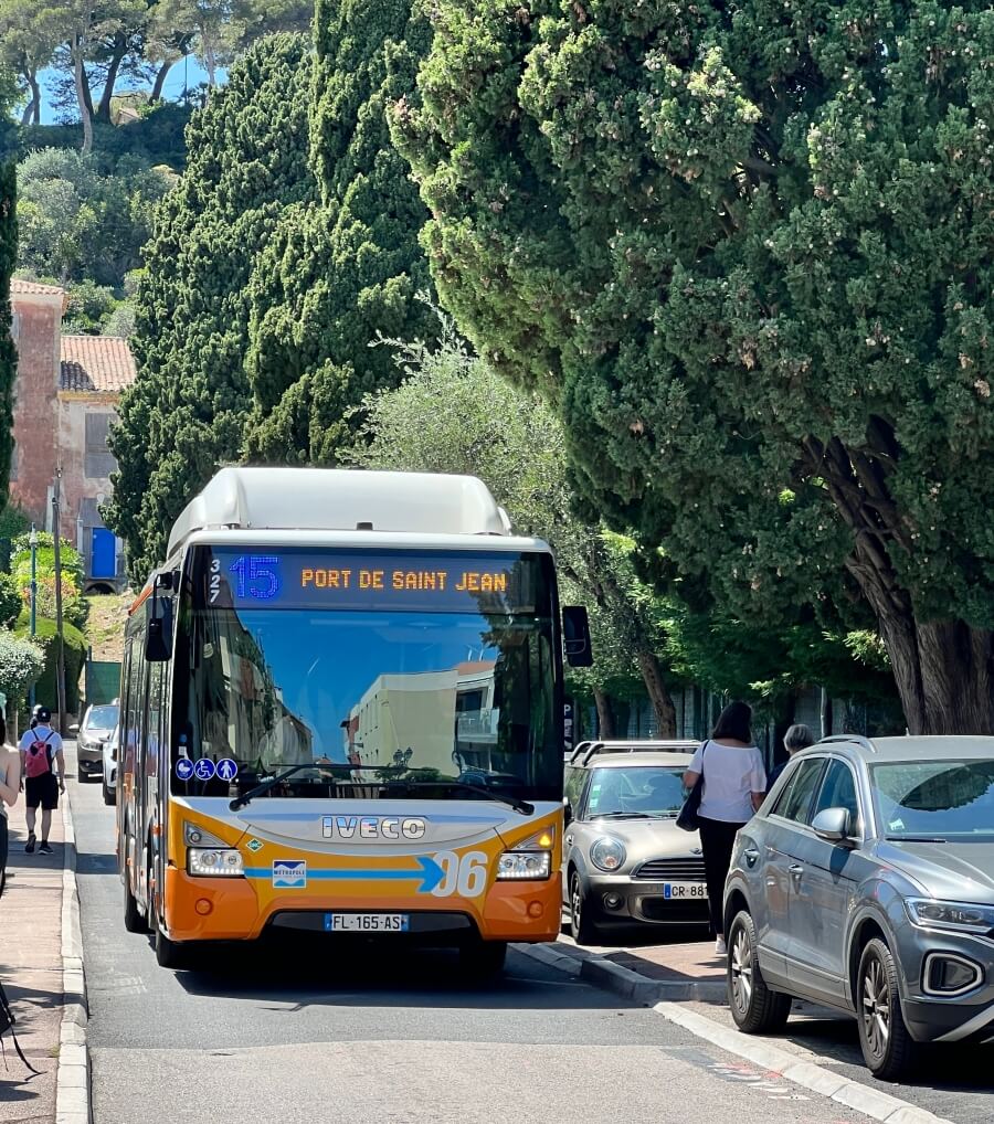 A public bus in Saint Jean, France