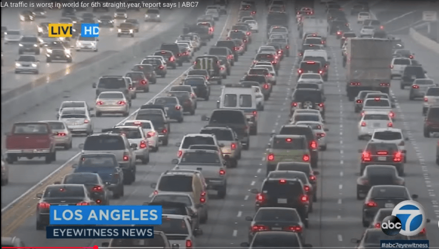 Massive traffic in Los Angeles