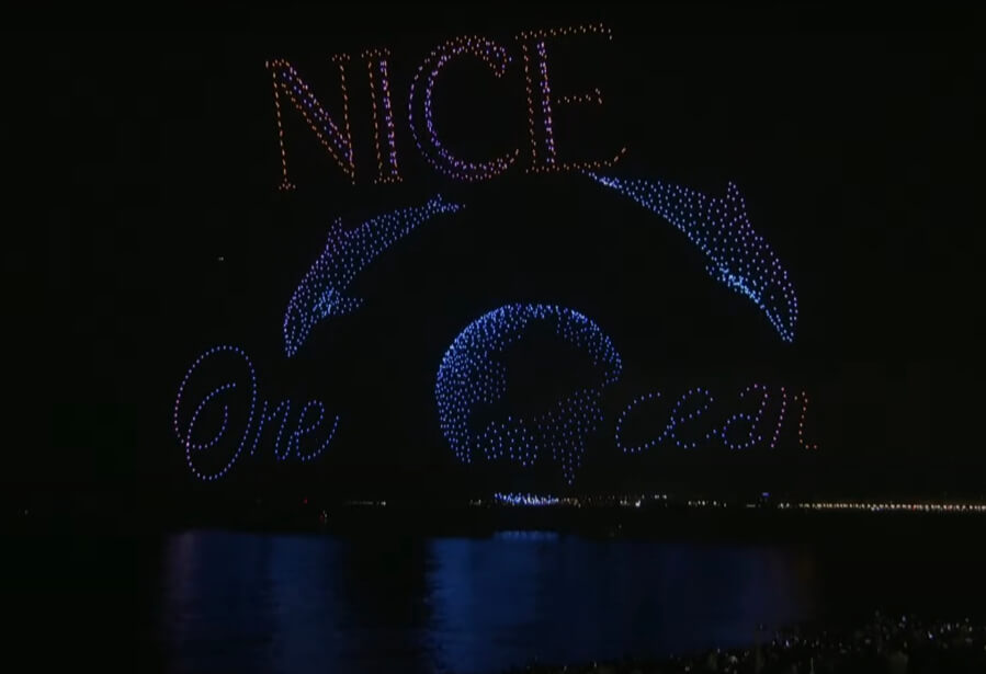 Drone show for the 2025 United Nations Ocean Conference in Nice, France