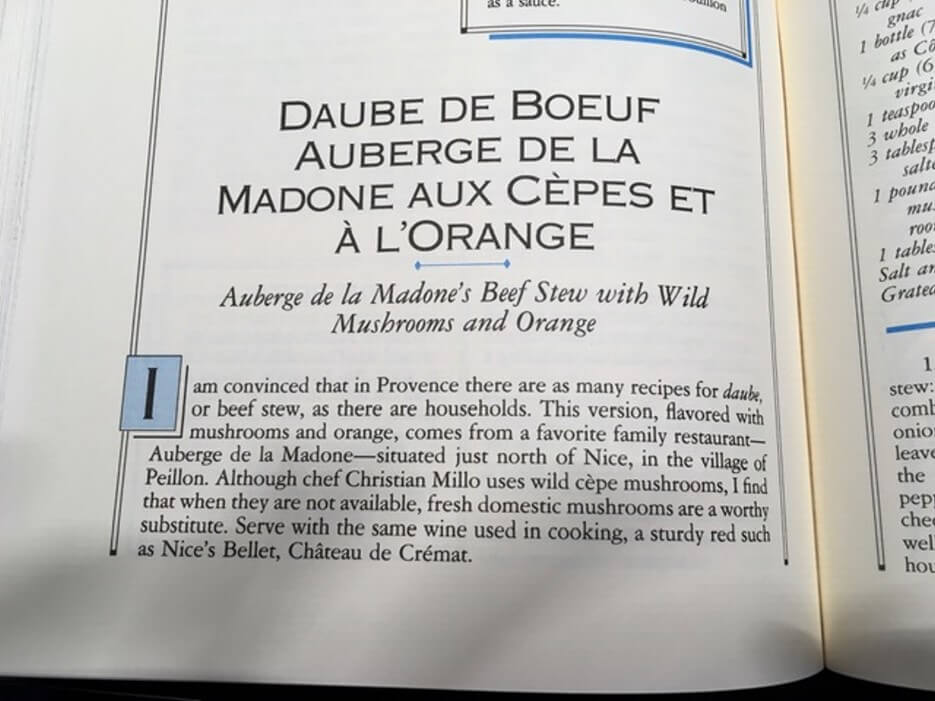 Daube de Boeuf Auberge de la Madone