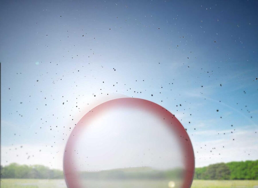 Post eye surgery bubble vision graphic