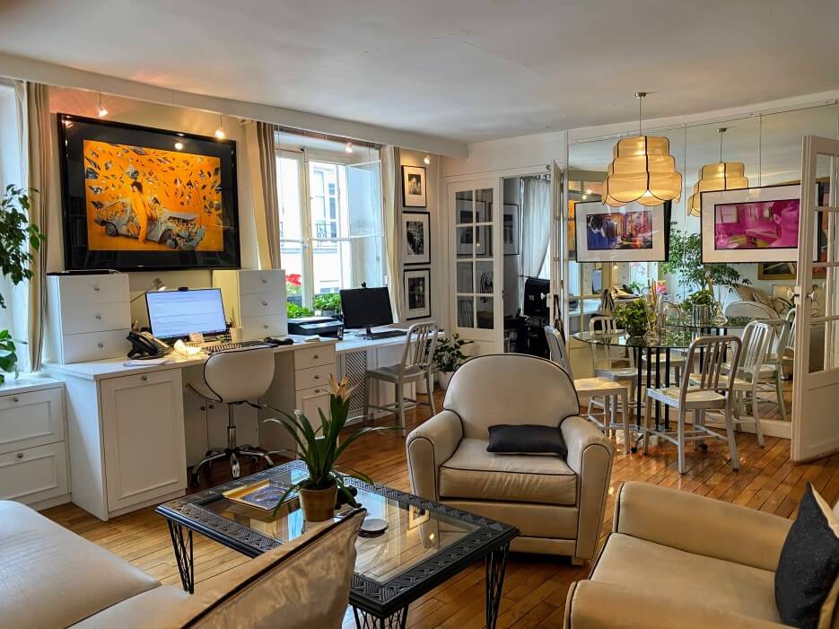 Adrian Leeds' apartment in Paris, decorated by Martine di Mattéo 