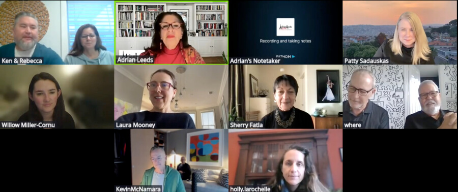 Screenshot of a group consultation on Zoom