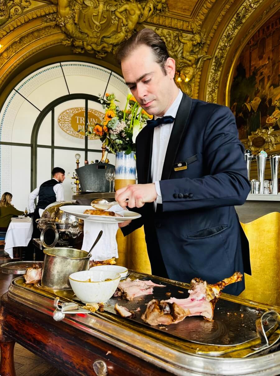Carving station at a French buffet