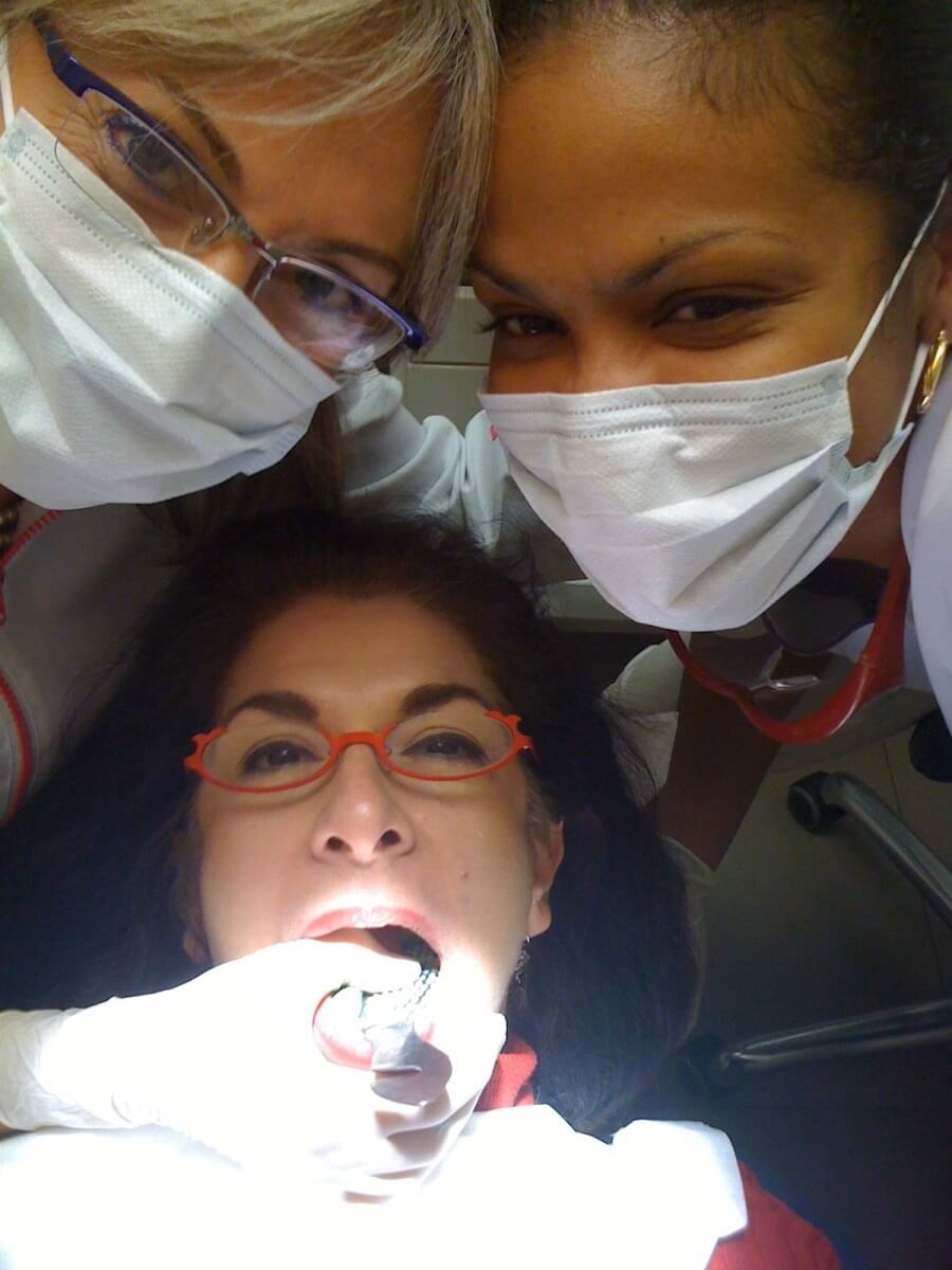 Adrian Leeds at the dentist in Paris