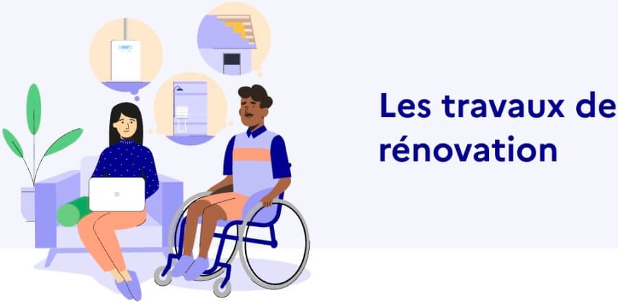 Graphic cartoon for renovation work