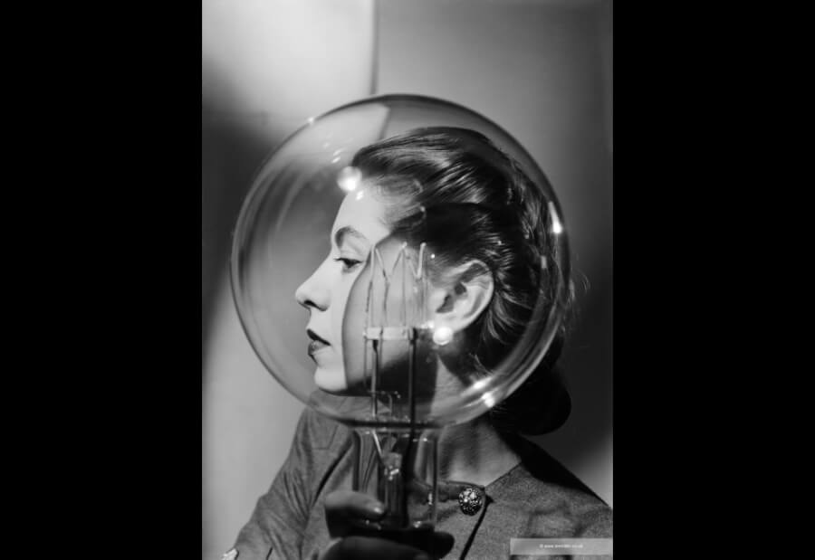 Lee Miller, Model with Lightbulb, from the Lee Miller Archives