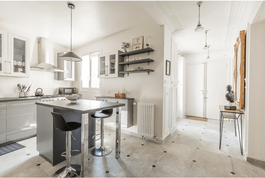 Example of an open kitchen