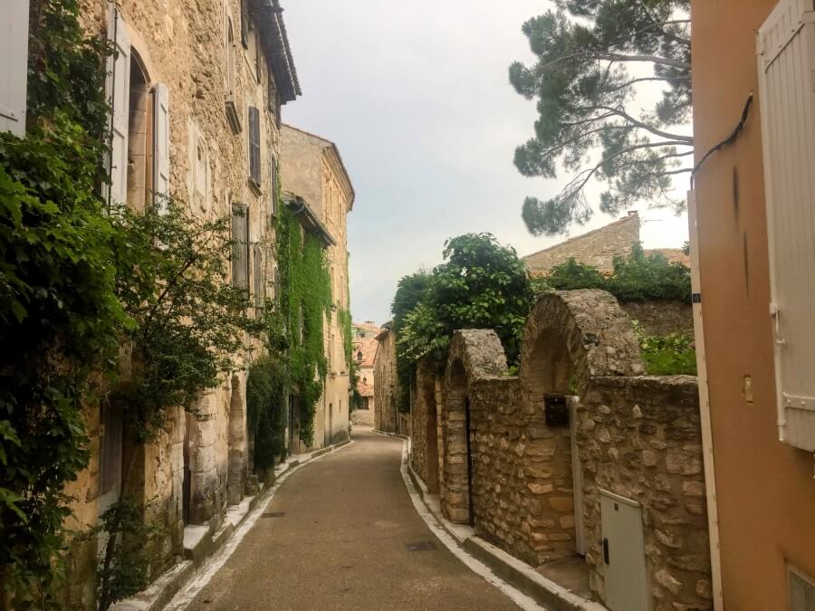 A village street in Venasque, France