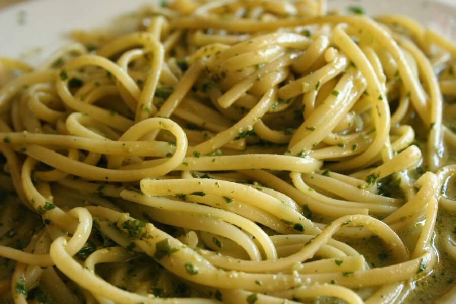 Marcella Hazan's pesto pasta