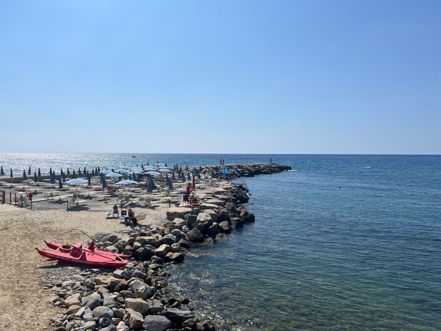 A beach in San Remo