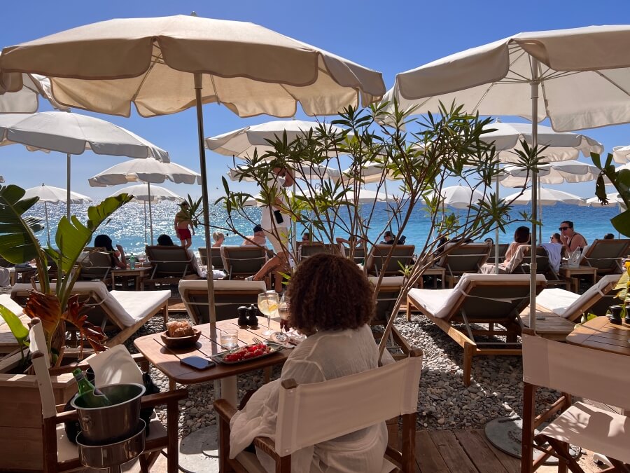 Beautiful seaside dining in Nice, France