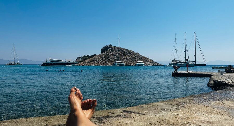 On vacation scene