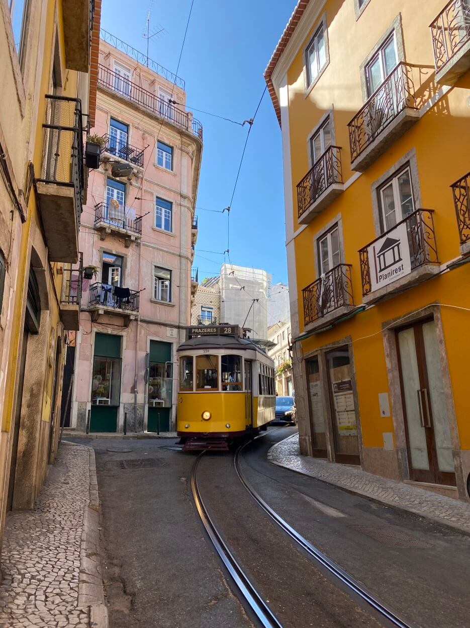 The Tram 28 in Lisbon