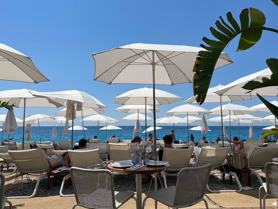 Celebrating July 4th at Le Galet Beach in Nice, France