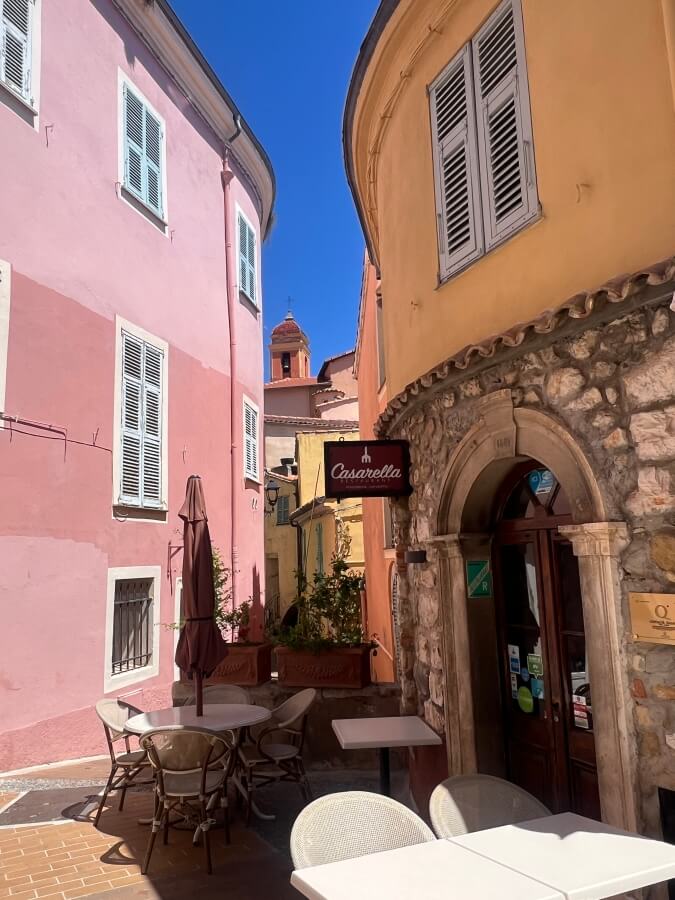 A village street in Roquebrune-Cap-Martin