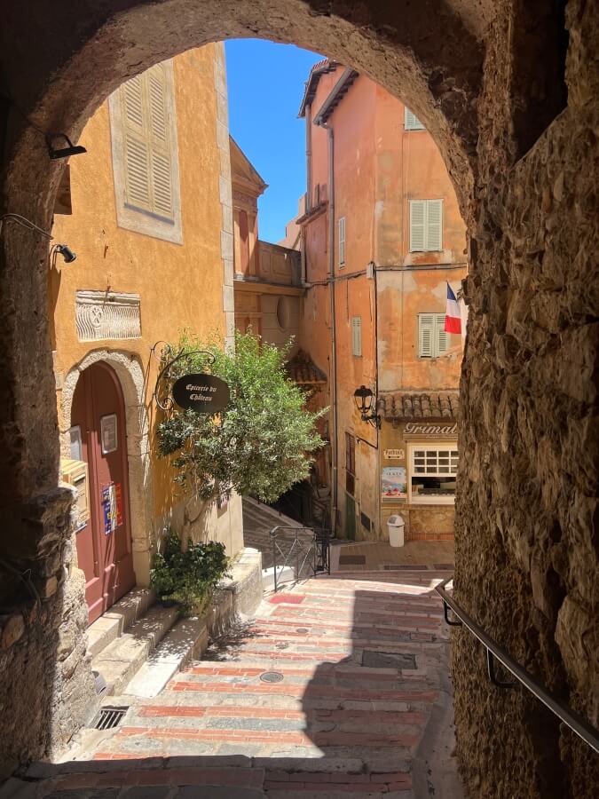 A village street in Roquebrune-Cap-Martin