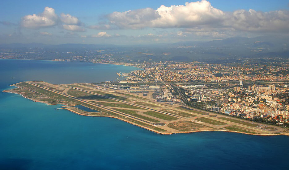 The international airport in Nice